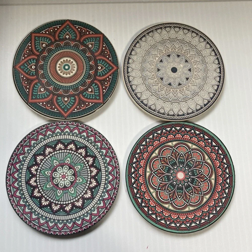 Mandala Coasters Bohemian Ceramic 4